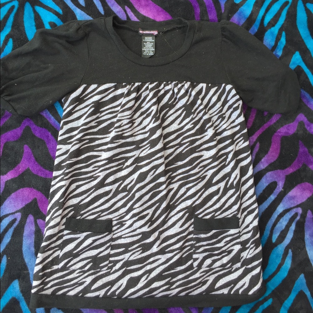 Zebra printed kids sweater